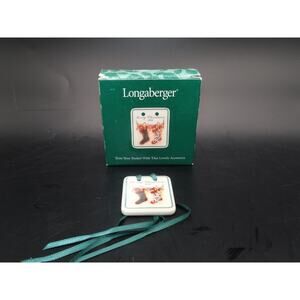 Longaberger Basket Tie On Merry Christmas 1998 Ceramic Vintage 33511